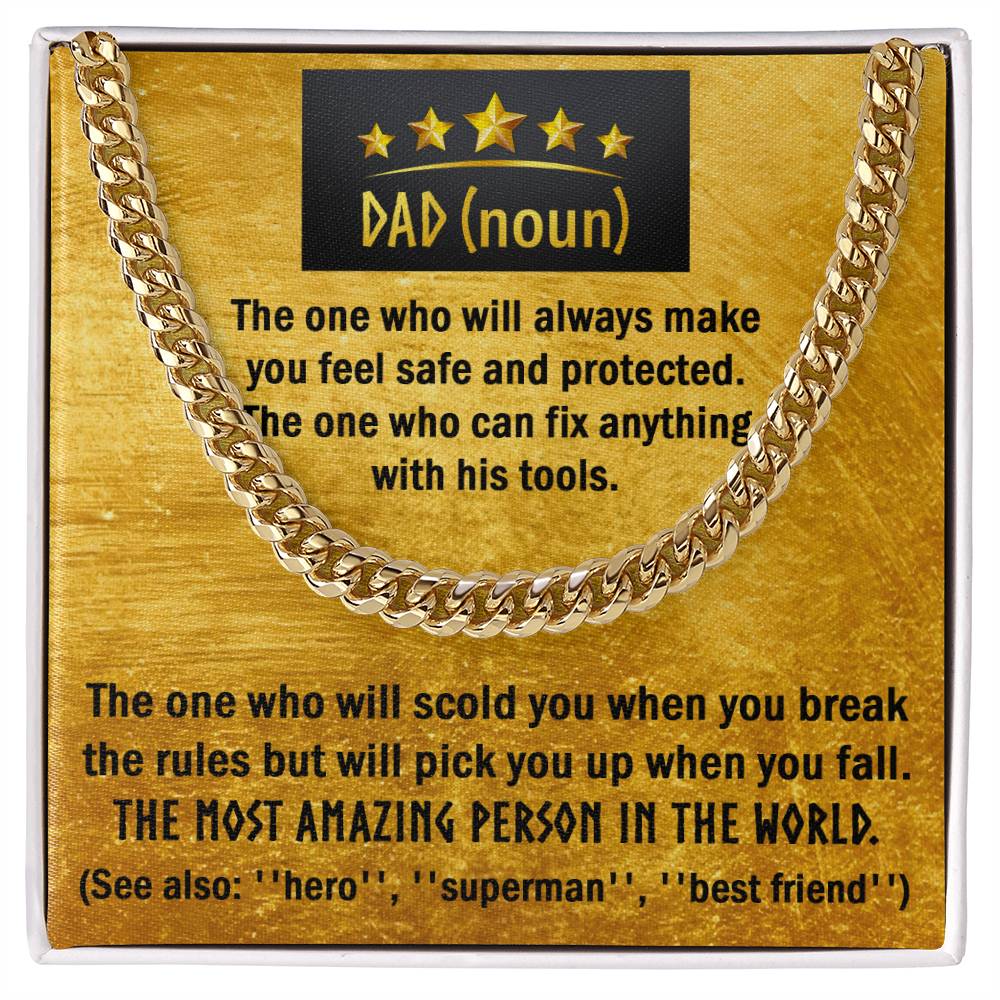 Gift For Dad - Cuban Chain Link Necklace - The One