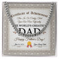 Dad Cuban Link Chain Necklace Gift - Happy Fathers Day Certificate