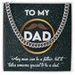Dad Cuban Link Chain Necklace Gift - It Takes Someone Special To Be A Dad