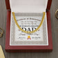 Dad Cuban Link Chain Necklace Gift - Happy Fathers Day Certificate