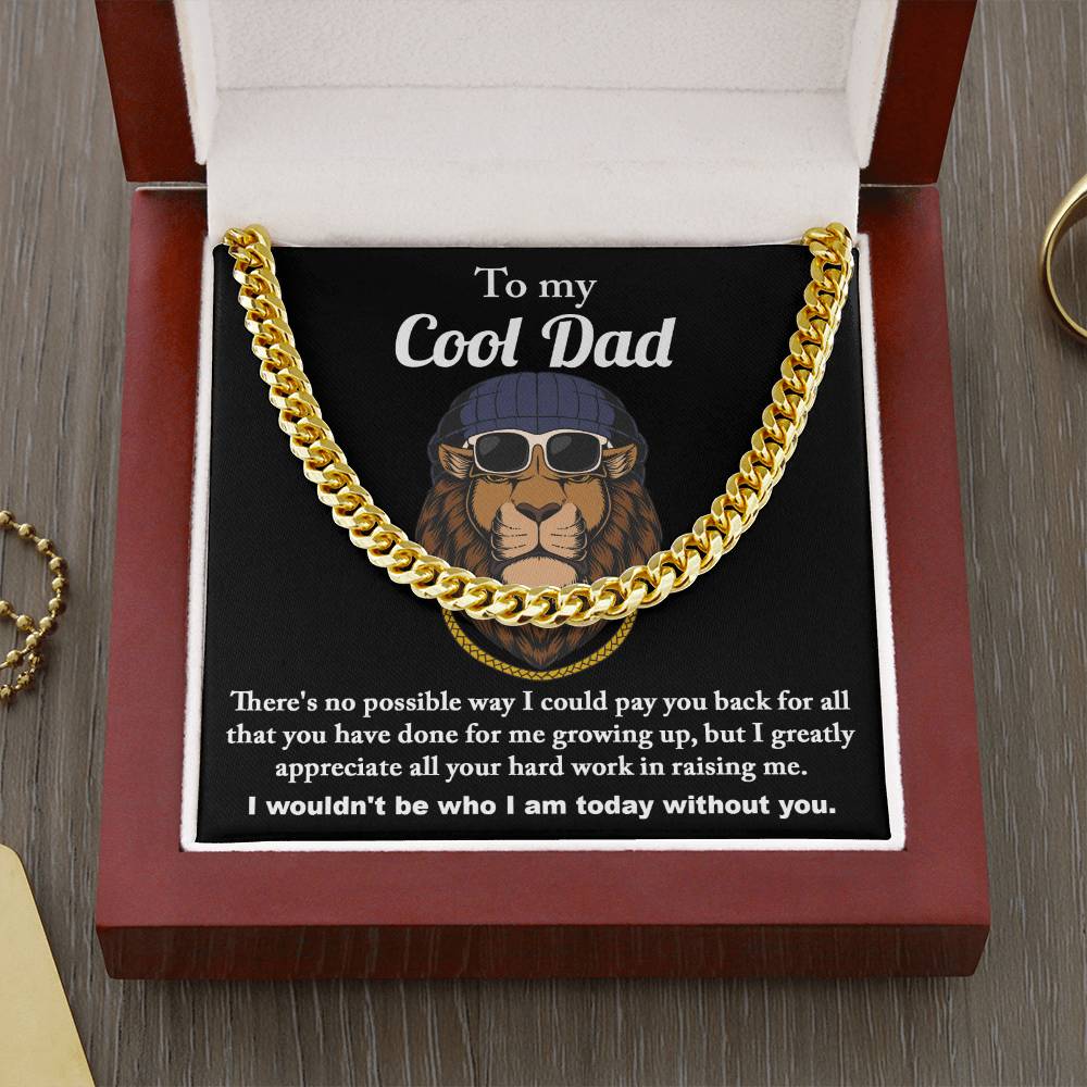 Dad Cuban Link Chain Necklace Gift - Cool Dad