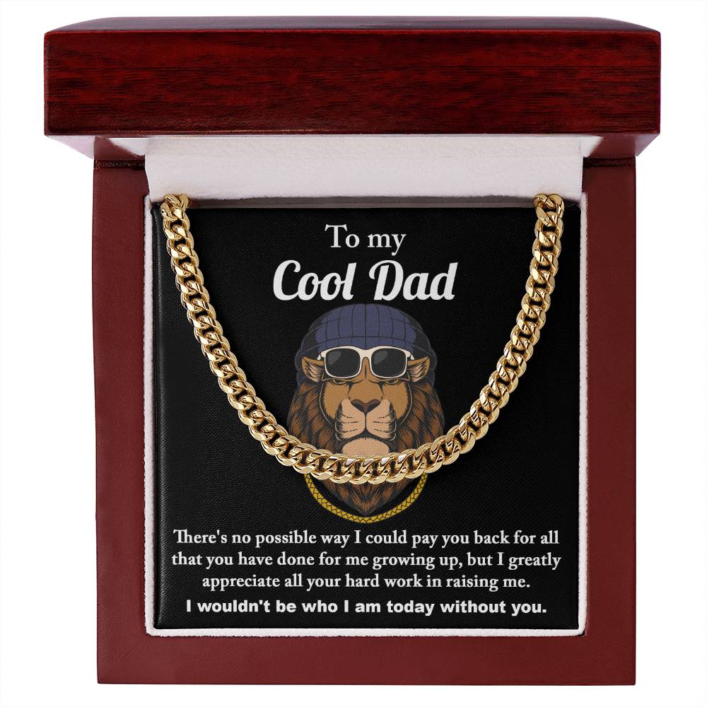 Dad Cuban Link Chain Necklace Gift - Cool Dad