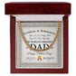 Dad Cuban Link Chain Necklace Gift - Happy Fathers Day Certificate
