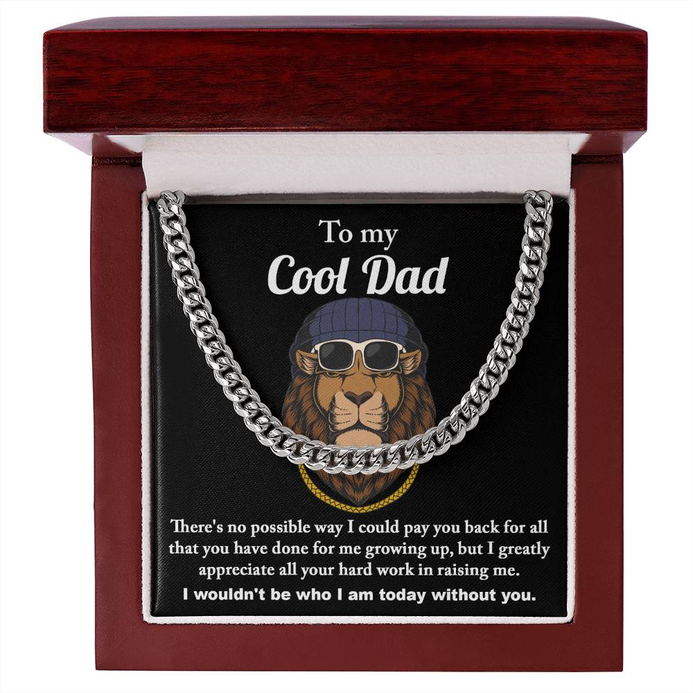 Dad Cuban Link Chain Necklace Gift - Cool Dad