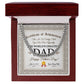 Dad Cuban Link Chain Necklace Gift - Happy Fathers Day Certificate