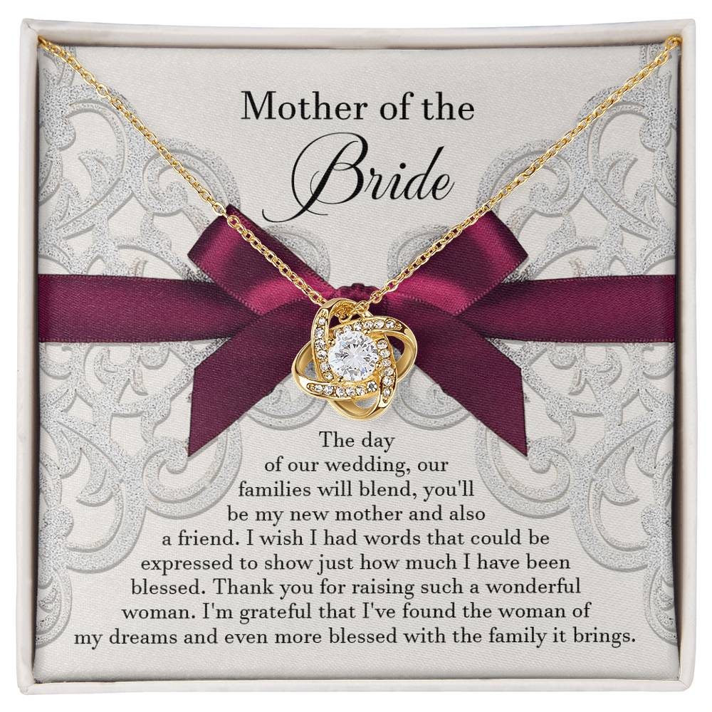 Mother of the Bride Gift from Groom - Love Knot  Necklace - My New Mother