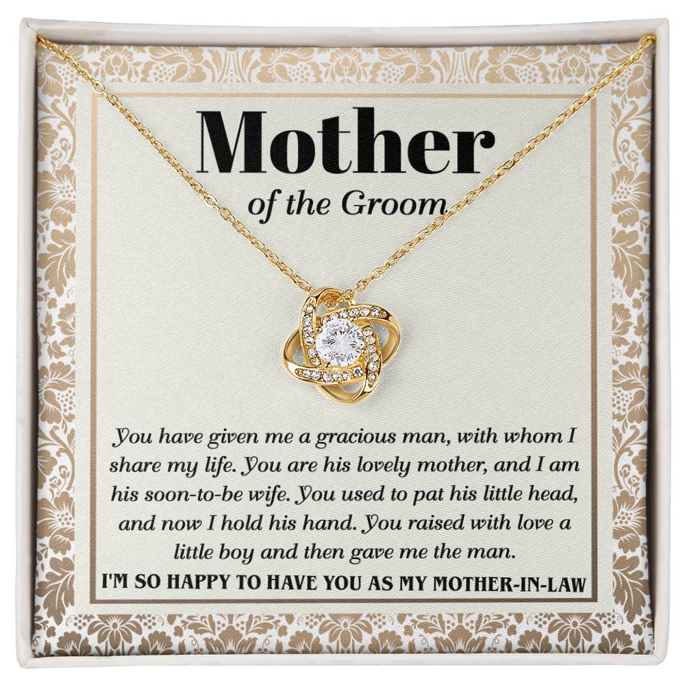 Mother Of The Groom Gift - Love Knot Necklace - Happy To Have You