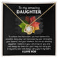 To My Daughter - Everything Is Possible - Love Knot Necklace