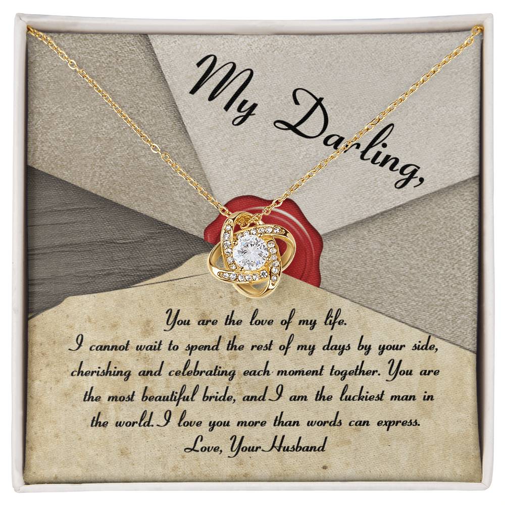 To My Bride - Love Knot Necklace Gift - Each Moment Together