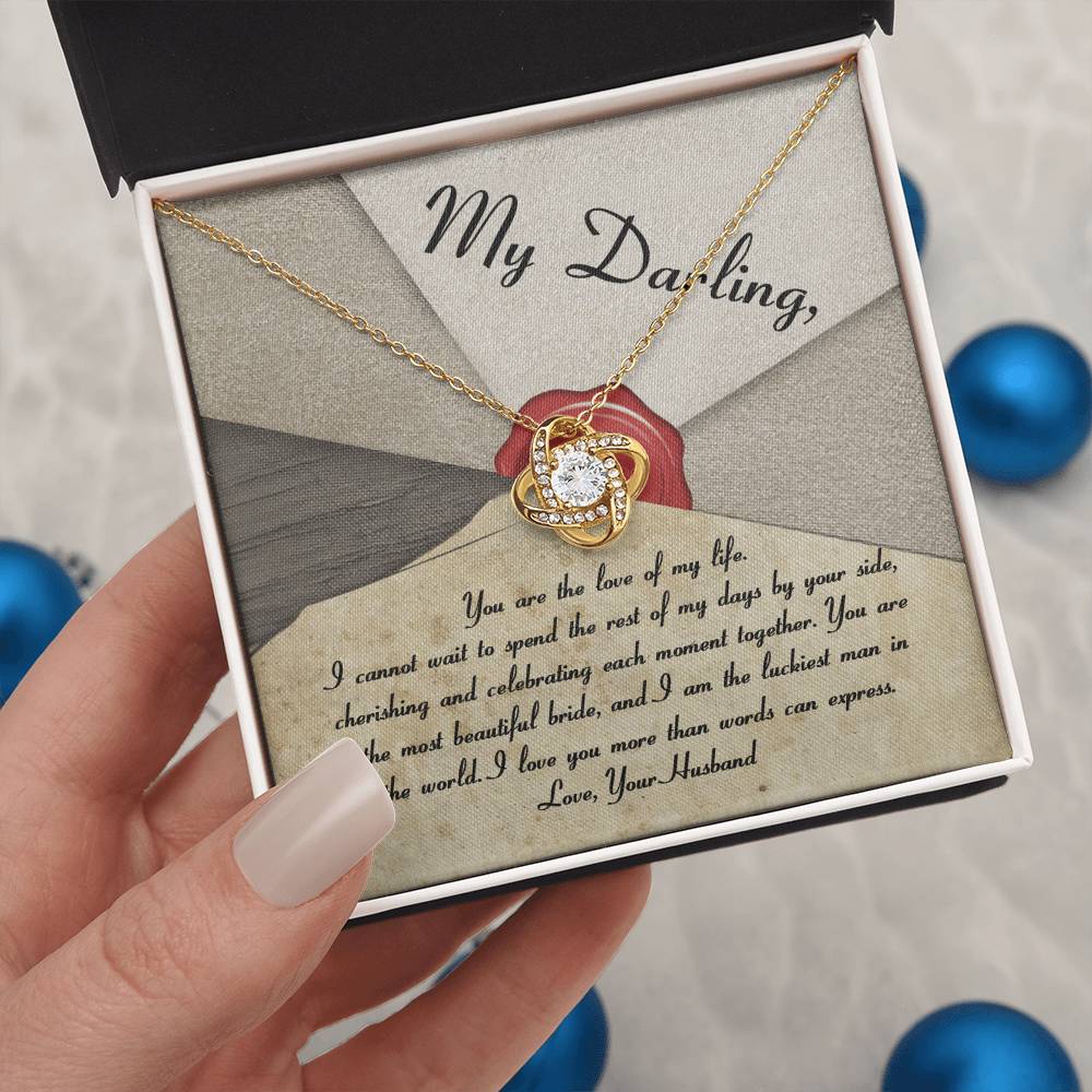 To My Bride - Love Knot Necklace Gift - Each Moment Together