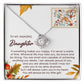 To My Daughter - Makes You Happy - Love Knot Necklace