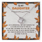 To My Daughter - You Are My Greatest Blessing - Love Knot Necklace