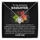 To My Daughter - Everything Is Possible - Love Knot Necklace
