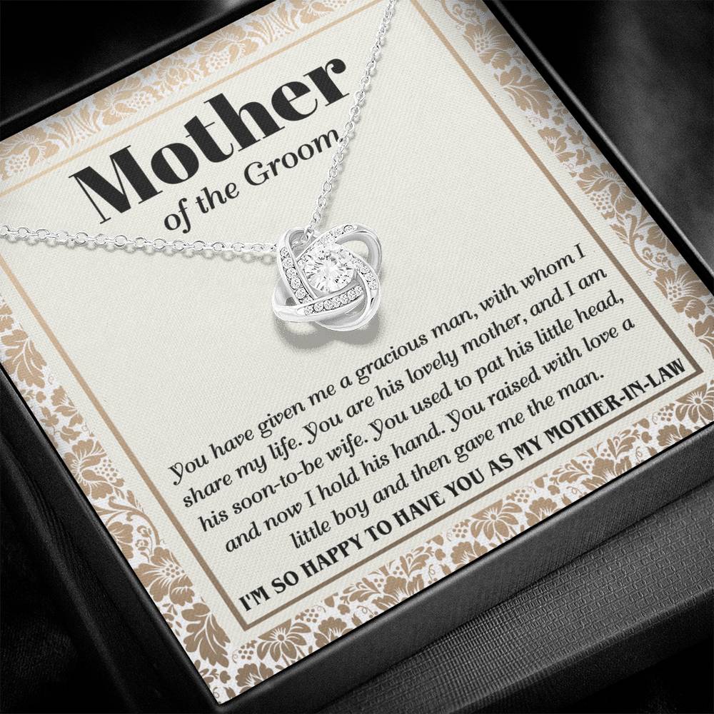 Mother Of The Groom Gift - Love Knot Necklace - Happy To Have You