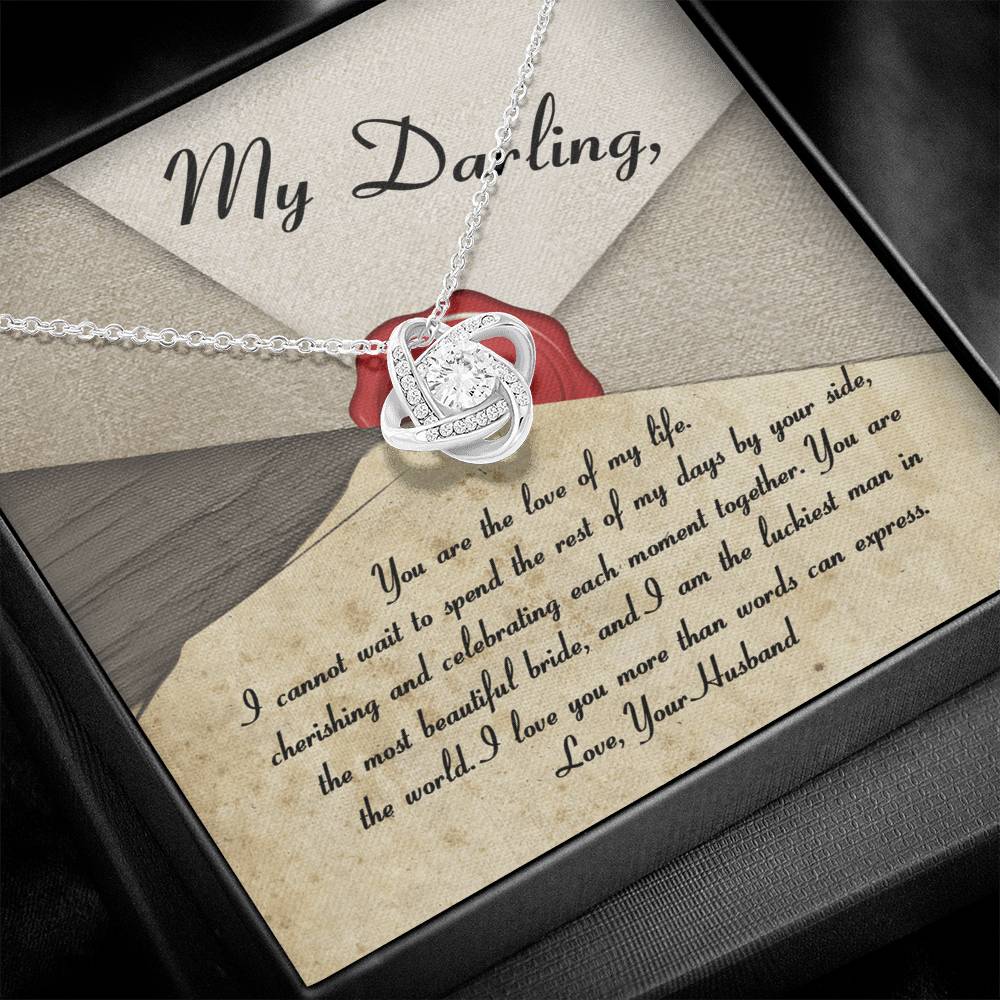 To My Bride - Love Knot Necklace Gift - Each Moment Together