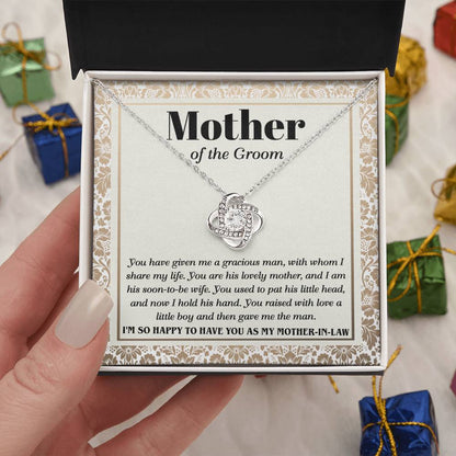 Mother Of The Groom Gift - Love Knot Necklace - Happy To Have You