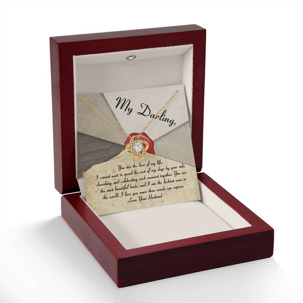 To My Bride - Love Knot Necklace Gift - Each Moment Together