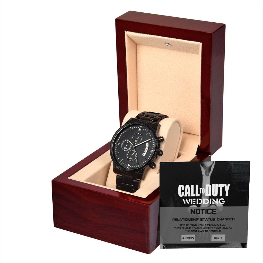 Best Man Gift -Call to Duty - Metal Chronograph Watch