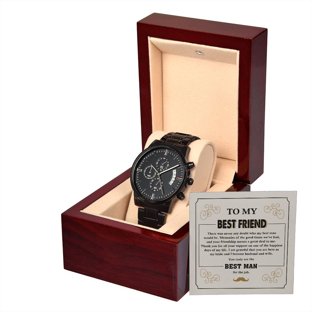 Best Man Gift - All Your Support - Metal Chronograph Watch