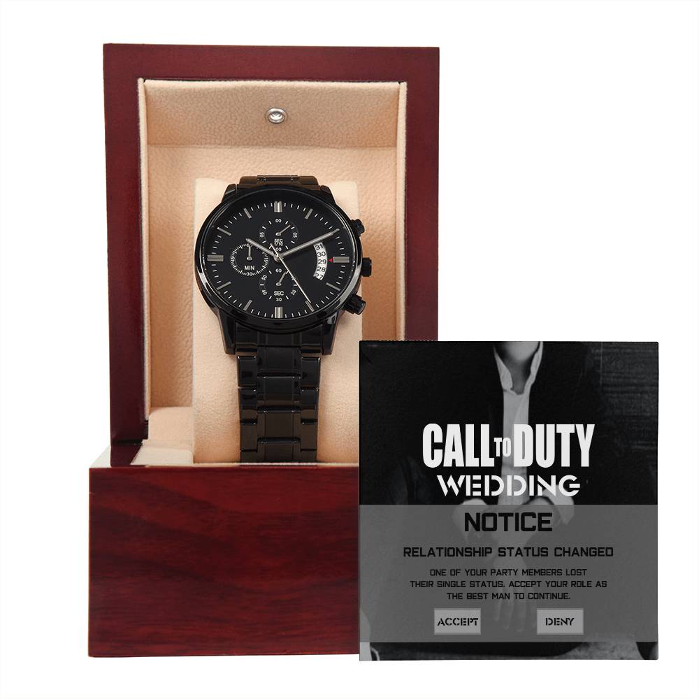 Best Man Gift -Call to Duty - Metal Chronograph Watch