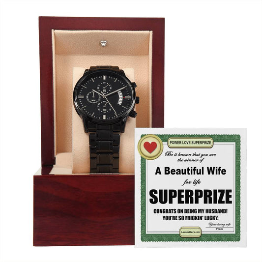 Husband-SuperPrize-Metal Chronograph Watch