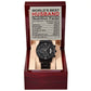 To My Husband - Mens Black Wrist Watch with Mahogany Box and Message Card - Nutrition Facts
