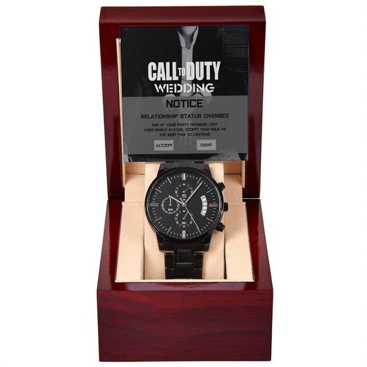 Best Man Gift -Call to Duty - Metal Chronograph Watch