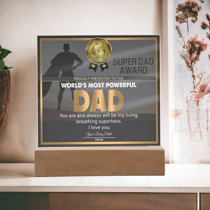 Dad Gift-Super Dad Award Acrylic Plaque