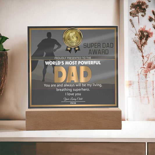 Dad Gift-Super Dad Award Acrylic Plaque
