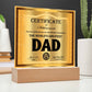 Dad Gift-Officially Recognized As The Worlds Greatest Dad Certificate-Acrylic Plaque