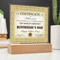 Boyfriends Dad Gift-Certificate Of Achievement Acrylic Plaque
