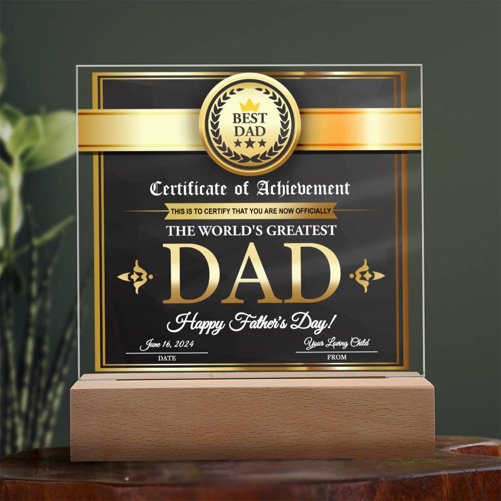 Dad Gift-From Your Loving Child Acrylic Plaque