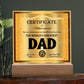 Dad Gift-Officially Recognized As The Worlds Greatest Dad Certificate-Acrylic Plaque
