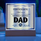 Dad Gift-Officially Recognized As The Worlds Greatest Dad Certificate-Acrylic Plaque