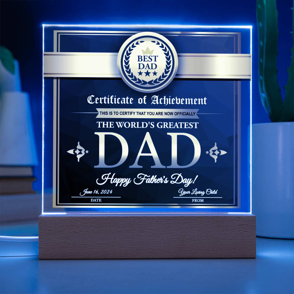Dad Gift-From Your Loving Child Acrylic Plaque