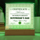 Boyfriends Dad Gift-Certificate Of Achievement Acrylic Plaque