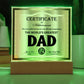 Dad Gift-Officially Recognized As The Worlds Greatest Dad Certificate-Acrylic Plaque