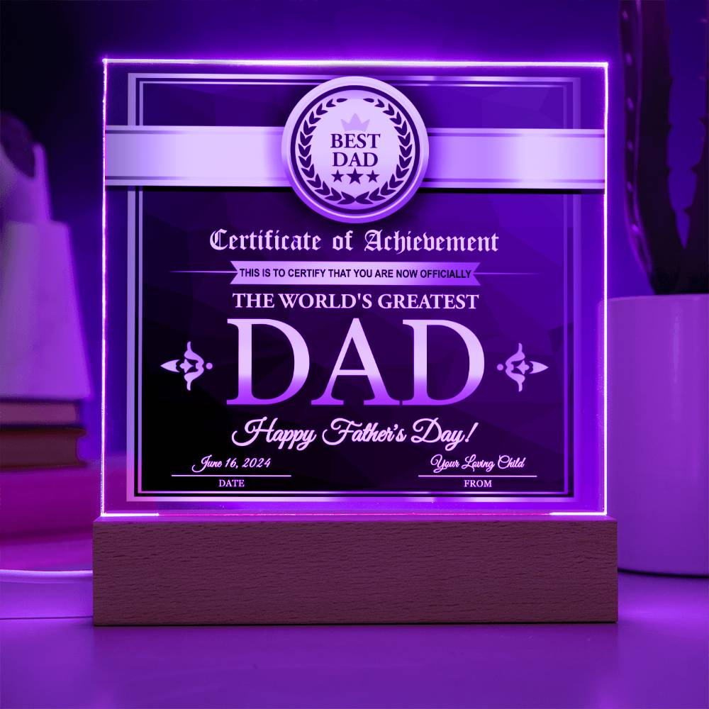 Dad Gift-From Your Loving Child Acrylic Plaque