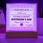 Boyfriends Dad Gift-Certificate Of Achievement Acrylic Plaque