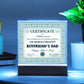 Boyfriends Dad Gift-Certificate Of Achievement Acrylic Plaque