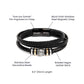 Dad Love You Forever Mens Braided Bracelet Gift -  An Anchor