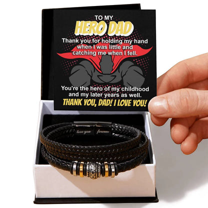 Bracelet Gift For Dad - My Hero When I Fell