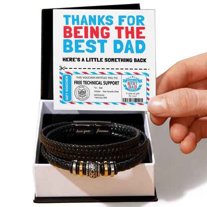 Gift For Dad - Love You Forever Bracelet - Best Dad Gift Voucher