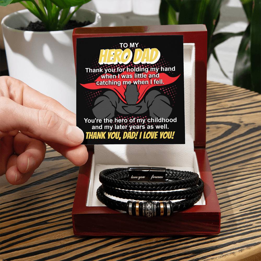 Bracelet Gift For Dad - My Hero When I Fell