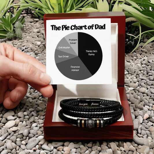 Gift For Dad - Love You Forever Bracelet - Dad Pie Chart