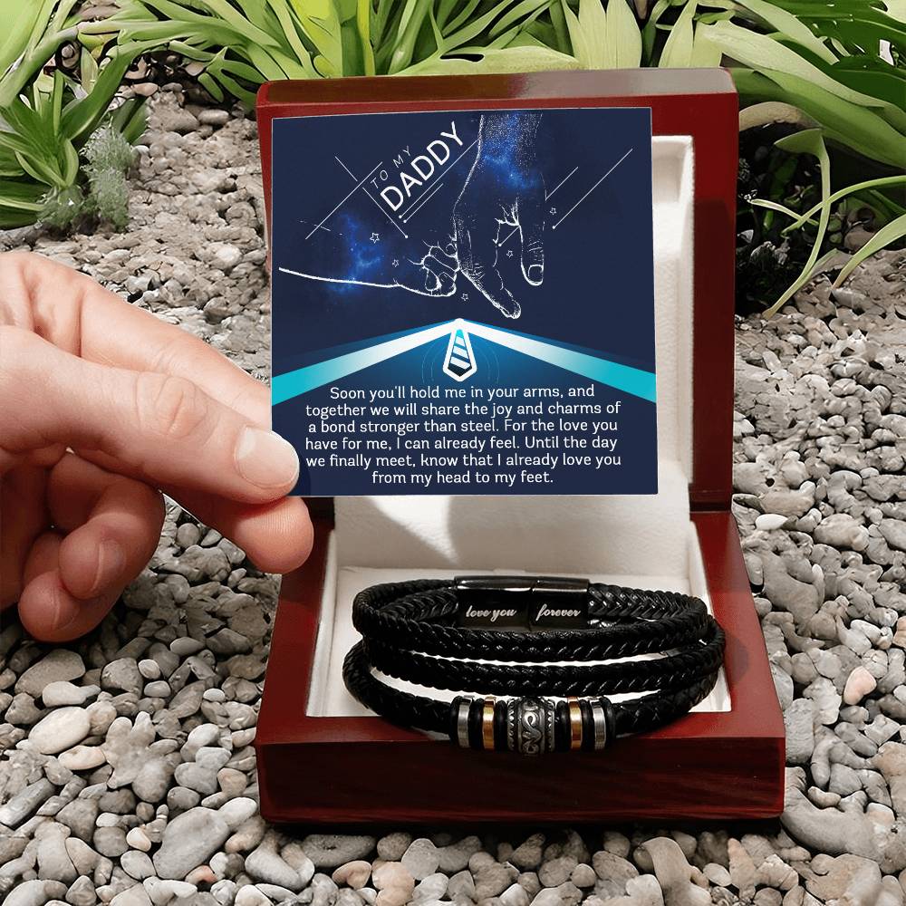 Dad To Be Bracelet  Gift - A Bond Stronger Than Steel