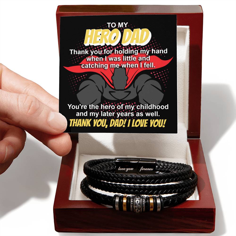 Bracelet Gift For Dad - My Hero When I Fell