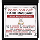 Wife Gift - Heart Love Necklace - Back Massage Coupon