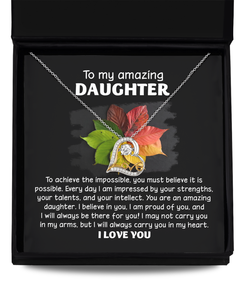 To My Daughter - Everything Is Possible - Scripted Love Necklace