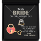 To My Bride Gift - Heart Love Necklace - A Single Key